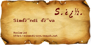 Simándi Éva névjegykártya