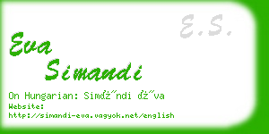eva simandi business card